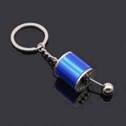 Szín: kék - Fém kulcstartó autómódosító féktárcsa fogaskerekes, fogaskerékfej típusú kulcstartó