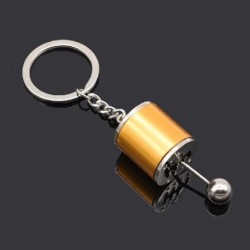 Szín: Arany - Fém kulcstartó autómódosító féktárcsa fogaskerekes, fogaskerékfej típusú kulcstartó