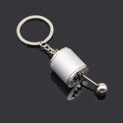 Szín: ezüst - Fém kulcstartó autómódosító féktárcsa fogaskerekes, fogaskerékfej típusú kulcstartó