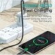 Szín: bézs - Essager USB-C típusú kábel C-C 100W/5A PD gyorstöltő töltőkábel Macbook Xiaomi Samsung Type-C USBC kábel