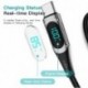 Szín: bézs - Essager USB-C típusú kábel C-C 100W/5A PD gyorstöltő töltőkábel Macbook Xiaomi Samsung Type-C USBC kábel