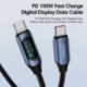 Szín: 100W CC fekete - Toocki Type C - Type C kábel 100 W PD gyorstöltő töltő USB C - USB C kijelző kábel Xiaomi POCO f3