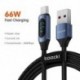 Szín: 66W AC kék - Toocki Type C - Type C kábel 100 W PD gyorstöltő töltő USB C - USB C kijelző kábel Xiaomi POCO f3