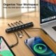 Szín: 7 klip 1 db - QOOVI Kábelrendező Vezetéktartó Rugalmas USB kábeltekercselő Rendezett szilikon kapcsok egér