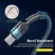 Szín: szürke fekete - Essager USB C típusú kábel vezeték Samsung Xiaomi Huawei gyorstöltő USB C kábel 3A Type-C töltő