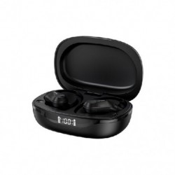 Fekete szín - Lenovo LP75 TWS 5.3 fülhallgató Bluetooth vezeték nélküli sport fejhallgató LED digitális kijelző HiFi