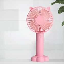 Szín: rózsaszín kézi macska stílus - mini ventilátor Hordozható ventilátorhoz Kézi USB újratölthető ventilátor