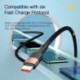 Szín: bézs - Essager 6A Type C USB kábel Gyorstöltés Huawei P40 Pro P30 66W vezetékes USB-C töltő adatkábel Samsung S21