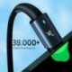 Fekete szín - Essager 7A Type C USB kábel vezeték Samsung S10 Xiaomi Huawei P30 P40 Pro mobiltelefonhoz 100W gyorstöltés