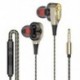 Fehér szín - Earbuds Sport fejhallgató 3,5 mm-es zajszigetelő fülhallgató, alacsony basszusú fülbe helyezhető