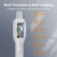 Szín: kék - QOOVI 6A USB Type C kábel 66W gyorstöltés Huawei P40 Mate 30 Honor USB-C telefontöltő Type-C adatkábelhez