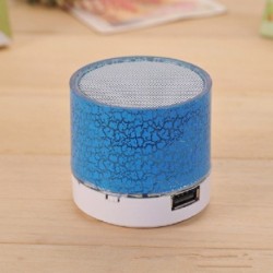 Szín: kék - Új Mini hordozható autós audio A9 Dazzling Crack LED vezeték nélküli Bluetooth 4.1 mélynyomó hangszóró