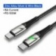 Szín: ezüst - QOOVI 100 W USB C – USB Type C kábel PD Quick Charge 4.0 gyorstöltés Xiaomi Mi11 Samsung Macbook iPad USB-C