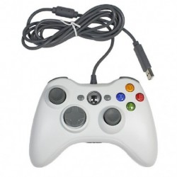 : Fehér - Xbox Wired Gamepad G vezeték nélküli dupla vibrációjú Android PC számítógép PS3 konzol Xbox fogantyú