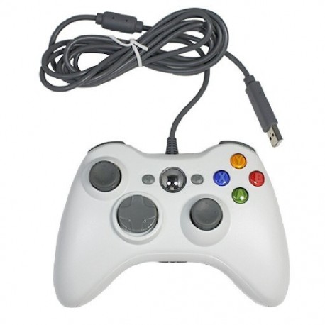 : Fehér - Xbox Wired Gamepad G vezeték nélküli dupla vibrációjú Android PC számítógép PS3 konzol Xbox fogantyú