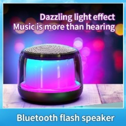 Fekete szín - Mini mélynyomó Bluetooth hangszóró kültéri hordozható pántos Bluetooth hangszóró asztali színes acél