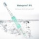 Szín: világos zöld - Seago gyermek elektromos fogkefe Sonic Soft Hair 3-6-12 éves fiúknak és lányoknak, diák automatikus