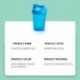 Űrtartalom: 401 500 ml - Shake Cup műanyag Kreatív Sport Fitness Ivópohár Logo Protein Por Turmix Keverő Pohár