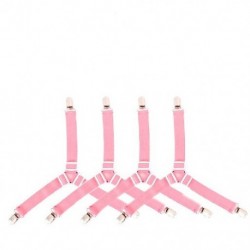 Szín: rózsaszín - 4 db csúszásmentesen állítható nagy rugalmasságú háromszög laprögzítő kapocs Matracbilincsek