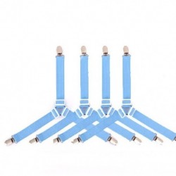 Szín: kék - 4 db csúszásmentesen állítható nagy rugalmasságú háromszög laprögzítő kapocs Matracbilincsek