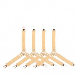 Szín: bézs - 4 db csúszásmentesen állítható nagy rugalmasságú háromszög laprögzítő kapocs Matrac bilincsek