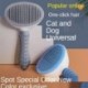 Szín: rózsaszín - Pet Beauty Styling fésű egy kattintással szőrtelenítő kisállat fésű öntisztító tűs fésű,