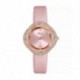 Szín: rózsaszín - Alkalmi divat, friss pu öv szirom gyémánt női diák kvarc óra temperamentum trend