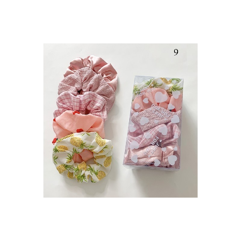 Kockás scrunchie - Rózsaszín Kockás scrunchie - Rózsaszín
