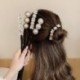 Szín: 3 - Nő Elegáns Gyöngy Hair Konty készítő Eszköz Lány Gyöngy Virág Pontail Band frizura Fánk Haj Kiegészítők