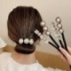 Szín: 3 - Nő Elegáns Gyöngy Hair Konty készítő Eszköz Lány Gyöngy Virág Pontail Band frizura Fánk Haj Kiegészítők