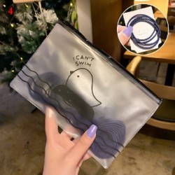 Szín: 4 - 100 DB/táska Női nyakkendők Gumi a hajhoz Lófarok Tartó Rugalmas Hajpántok Scrunchie Gumiszalagok Díszek