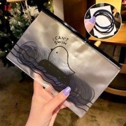 Szín: 12 - 100 DB/táska Női nyakkendők Gumi a hajhoz Lófarok Tartó Rugalmas Hajpántok Scrunchie Gumiszalagok Díszek
