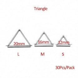 Szín: háromszög - 30db üreges rozsdamentes acél geometriai előlap keret medálok barkácsoláshoz fülbevaló nyaklánc