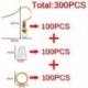 Szín: ezüst 300db - 100/220/300db Fülbevaló szett Fülbevaló Horgok Nyitott ugrógyűrűk Füldugók Csatlakozók barkács