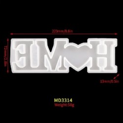 Szín: otthon 02 - 1db Alphabet epoxigyanta öntőforma átlátszó szilikon töltet öntőforma barkács ékszerkészítéshez