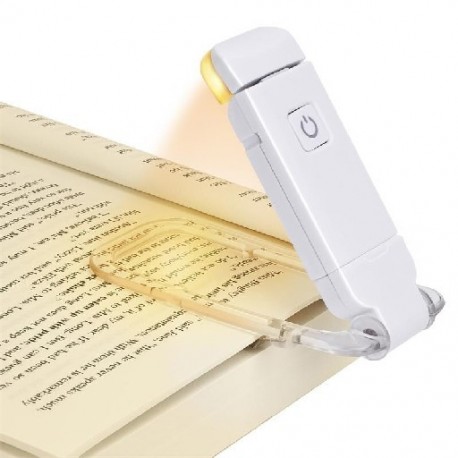 Kibocsátó szín: kék - LED-es USB újratölthető könyvolvasó lámpa fényerő, állítható szemvédő csíptetős