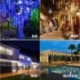 Kibocsátó szín: RGB - Karácsonyi LED Meteor Zuhany Garland Festoon Holiday Strip Light Kültéri Vízálló Tündérfüzér