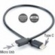 Fekete szín - C típusú USB-C – Micro USB dugasz szinkrontöltő OTG TÖLTŐ Kábel kábeladapter telefonhoz Huawei Samsung