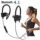 Fekete szín - Sports Wireless 4.1 Bluetooth Headset Futó sztereó Zene Univerzális Mini Dual-In Füldugók Fülre akasztható