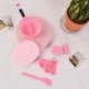 Színbesorolás: rózsaszín - 7/db szett Arcmaszk Teljes barkácsolás Beauty Tools Rózsaszín maszk Tál arcmaszk Keverőtál