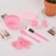 Színbesorolás: rózsaszín - 7/db szett Arcmaszk Teljes barkácsolás Beauty Tools Rózsaszín maszk Tál arcmaszk Keverőtál