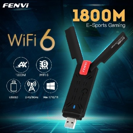 Szín: WIFI6 FU AX1800P - Fenvi WiFi 6 USB Adapter Dual Band AX1800 2,4G/5GHz vezeték nélküli Wi-Fi dongle hálózati kártya