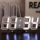 Szín: fekete G607B - 3D LED digitális óra világító Egyszerű divatos falióra Többfunkciós Kreatív USB plug-in