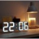 Szín: fekete G607B - 3D LED digitális óra világító Egyszerű divatos falióra Többfunkciós Kreatív USB plug-in