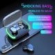 Fekete szín - Y60 Fone Bluetooth fülhallgató 5.1 TWS vezeték nélküli fejhallgató LED kijelzővel Sztereó fejhallgató
