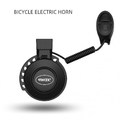 Fekete szín - Kerékpár elektronikus kürt csengő robogó E-bike MTB hegyi kerékpár trombita riasztó USB újratölthető