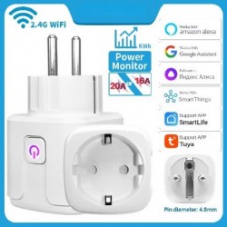 Szabvány: EU csatlakozó - 16A EU Smart Wifi energiamérő dugasz tápmonitorral Smart Home Wifi vezeték nélküli aljzat