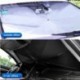Fehér szín - Autós napvédő védő napernyő automatikus első ablak napernyő huzatok autós napvédő belső szélvédő