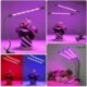 Szín: 3 ág - LED Grow Light USB fitolámpa teljes növekedési spektrumú kertészeti fitolámpa vezérléssel beltéri
