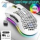 Fehér szín - BM600 újratölthető USB 2.4G vezeték nélküli RGB könnyű méhsejt játék egér asztali PC számítógépek